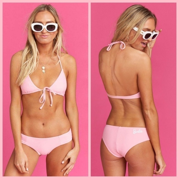 💕SHOW ME YOUR MUMU💕 Hangten Hipster Bikini Bottoms ~ Barbie Pink XS NWT